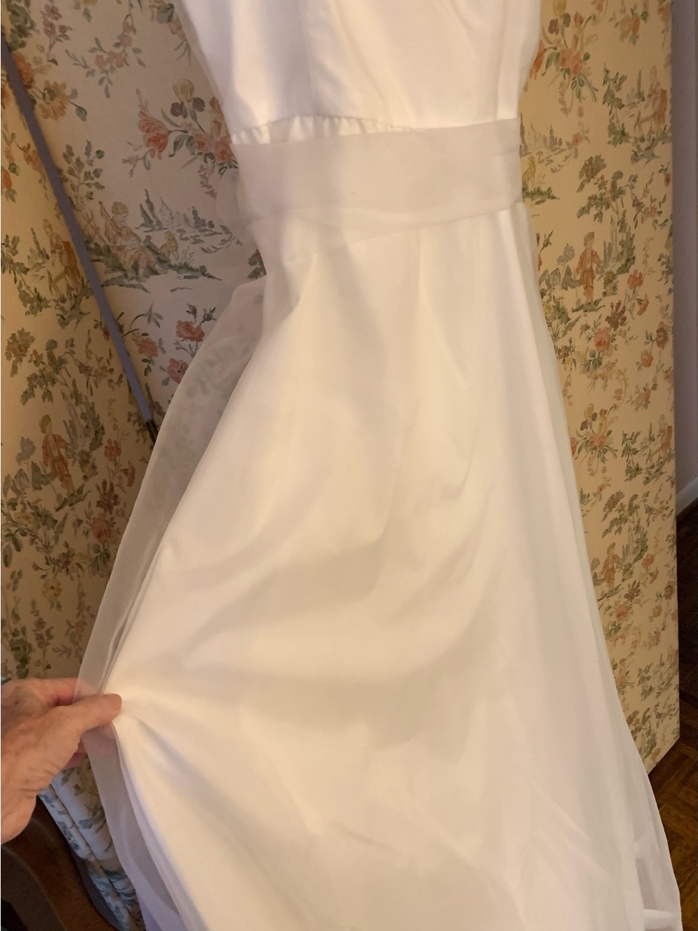 Niteline Black and White Sleeveless Velvet Bodice Dress